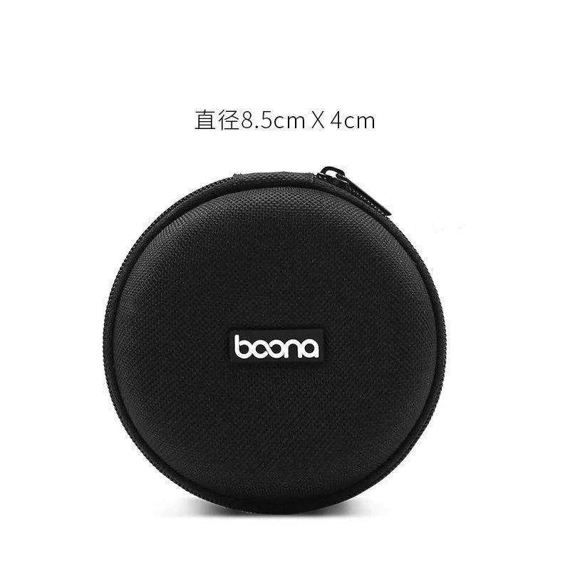 Portable Anti-Stress Mini Protective Bag for earphones in grey and black
