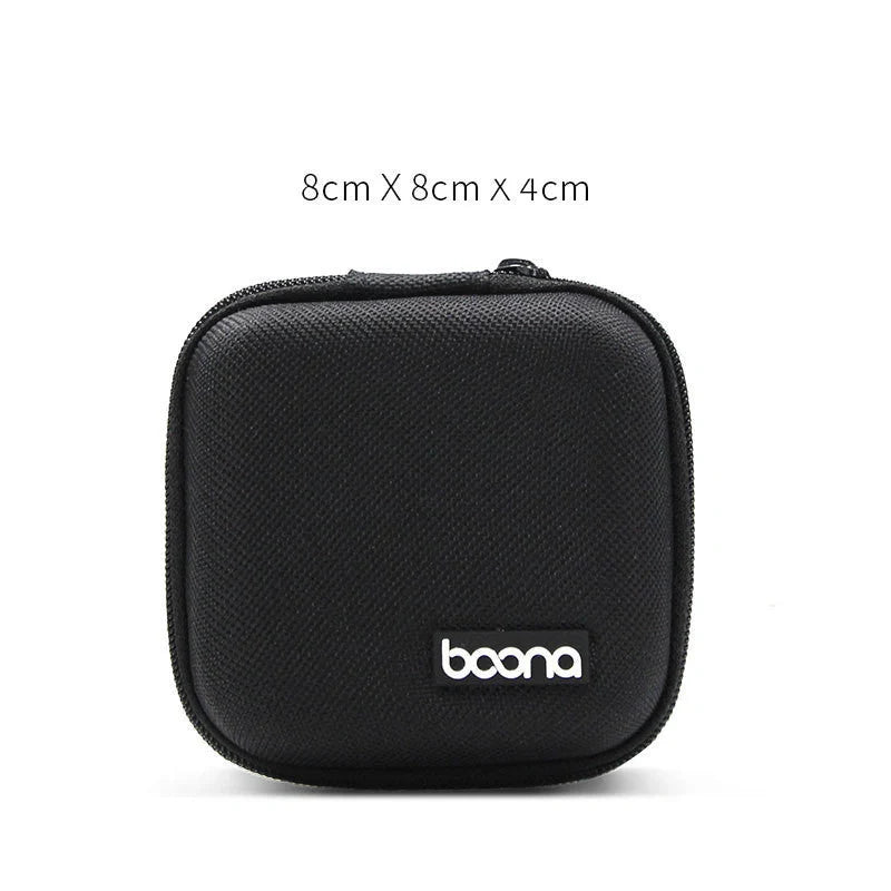 Portable Anti-Stress Mini Protective Bag for earphones in grey and black