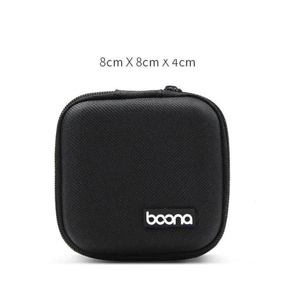 Portable Anti-Stress Mini Protective Bag for earphones in grey and black