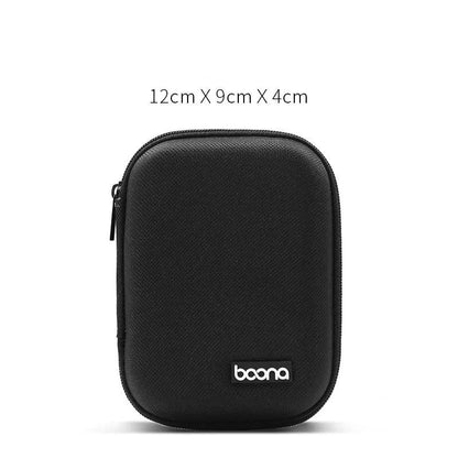 Portable Anti-Stress Mini Protective Bag for earphones in grey and black