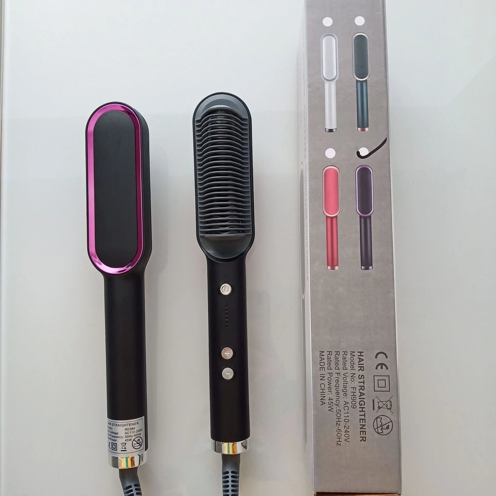 Professional dual-function hair styler with large barrel for straightening and curling