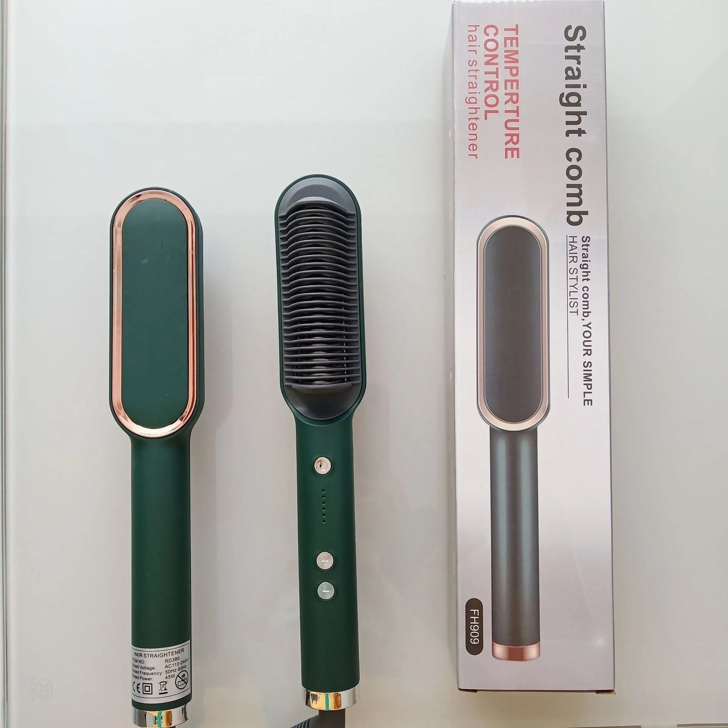 Professional dual-function hair styler with large barrel for straightening and curling