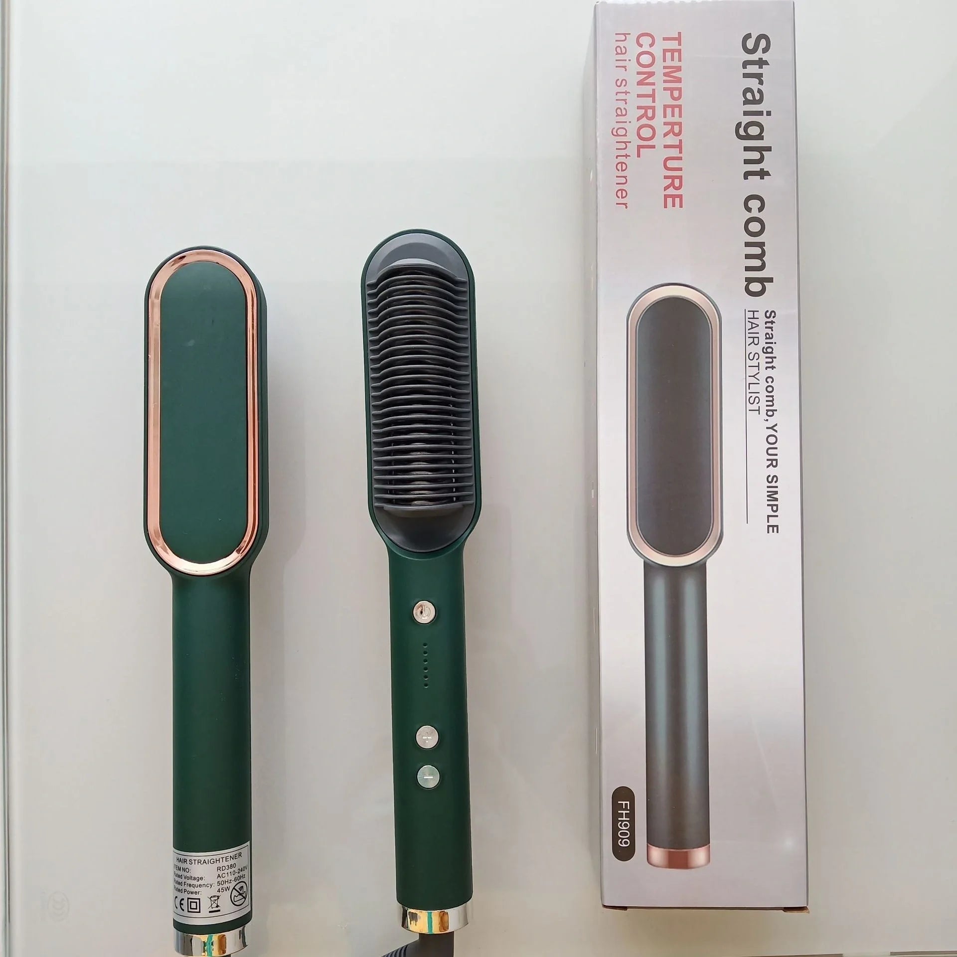 Professional dual-function hair styler with large barrel for straightening and curling