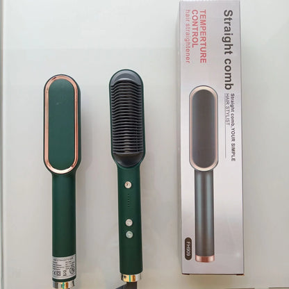 Professional dual-function hair styler with large barrel for straightening and curling