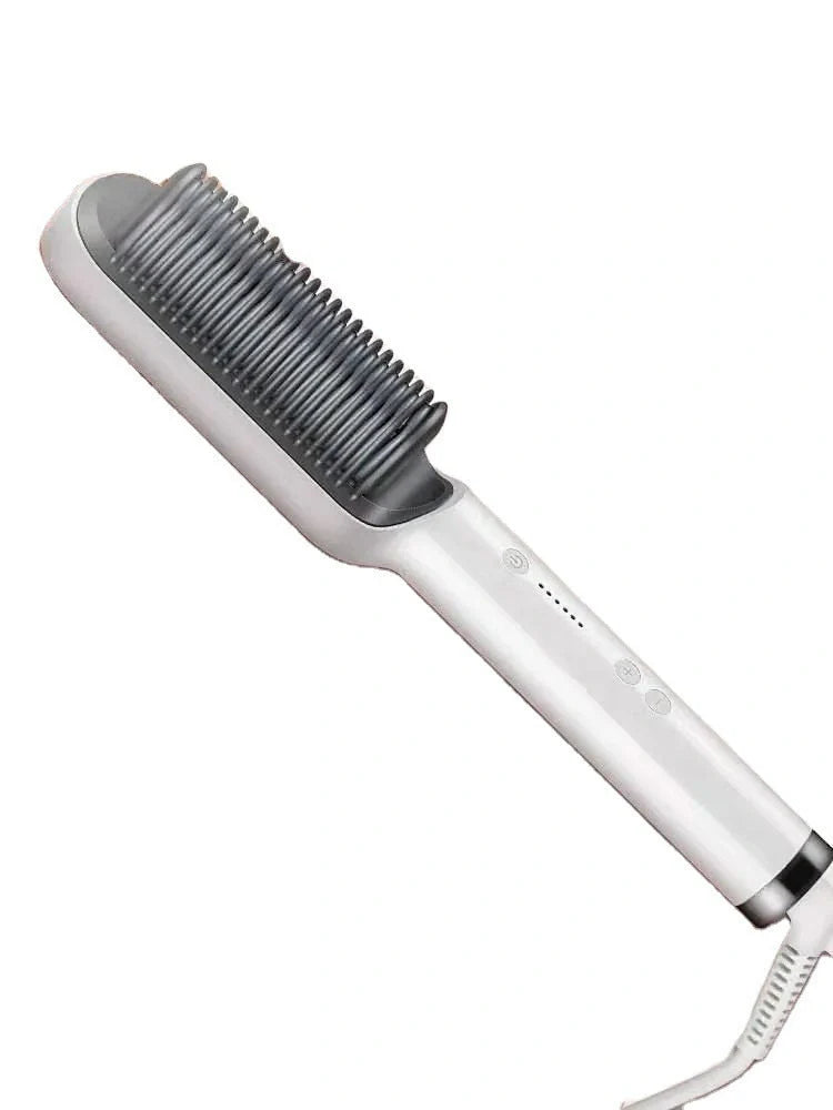 Professional dual-function hair styler with large barrel for straightening and curling