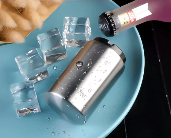 Stainless steel automatic beer bottle opener with magnet cap catcher