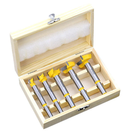 Premium Carbide Wood Reamer Bit Set in wooden box for electric drills