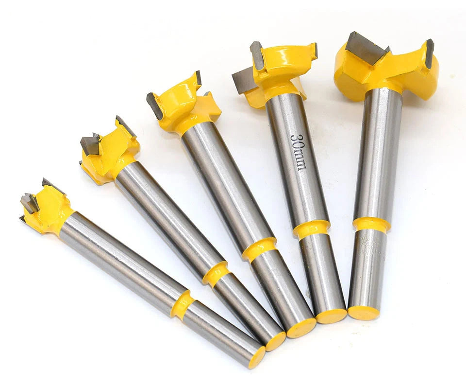 Premium Carbide Wood Reamer Bit Set in wooden box for electric drills