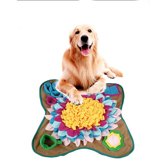Environmental Training Blanket Mat for pets with non-slip base and plush material
