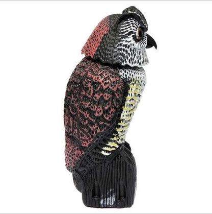 360 Degree Rotation Outdoor Garden Farm Bird Repellent Owl Decoy