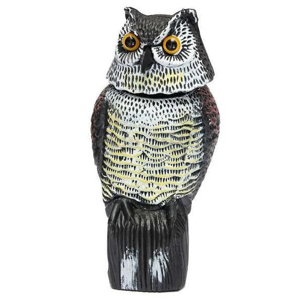 360 Degree Rotation Outdoor Garden Farm Bird Repellent Owl Decoy