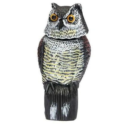 360 Degree Rotation Outdoor Garden Farm Bird Repellent Owl Decoy