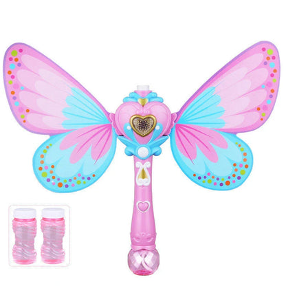 Enchanting bubble-blowing wand with butterfly design, perfect for young princesses