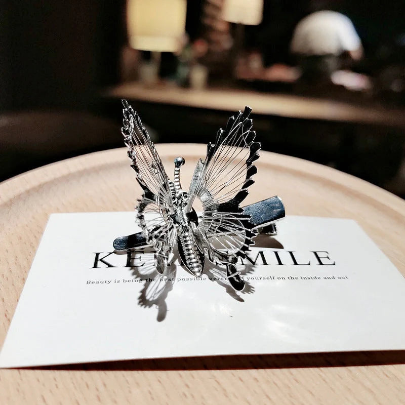 Mori Girl's Moving Butterfly Hairpin Headdress in silver and gold options