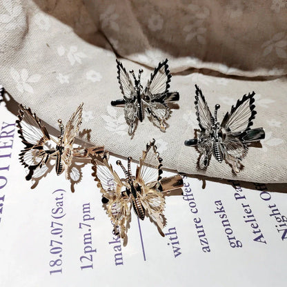 Mori Girl's Moving Butterfly Hairpin Headdress in silver and gold options
