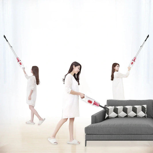 Wireless handheld vacuum cleaner with large suction and multiple attachments