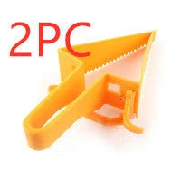 Adjustable Cake Divider Slicer in vibrant orange for even cake portions