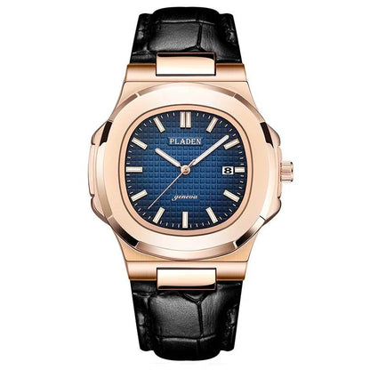Premium Waterproof Quartz Watch with stainless steel case, mineral glass face, and quartz movement for reliable timekeeping