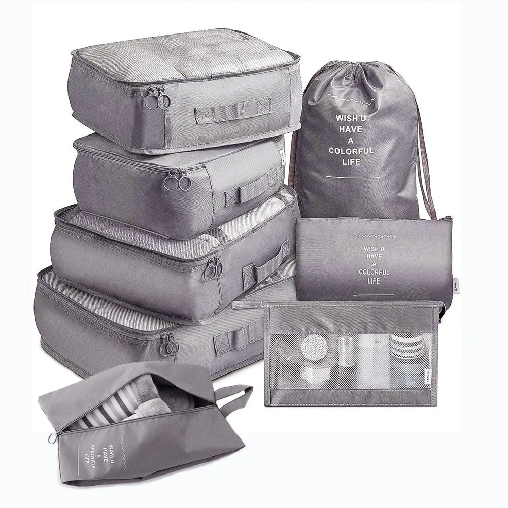 8-piece set luggage divider bag for travel storage and organisation