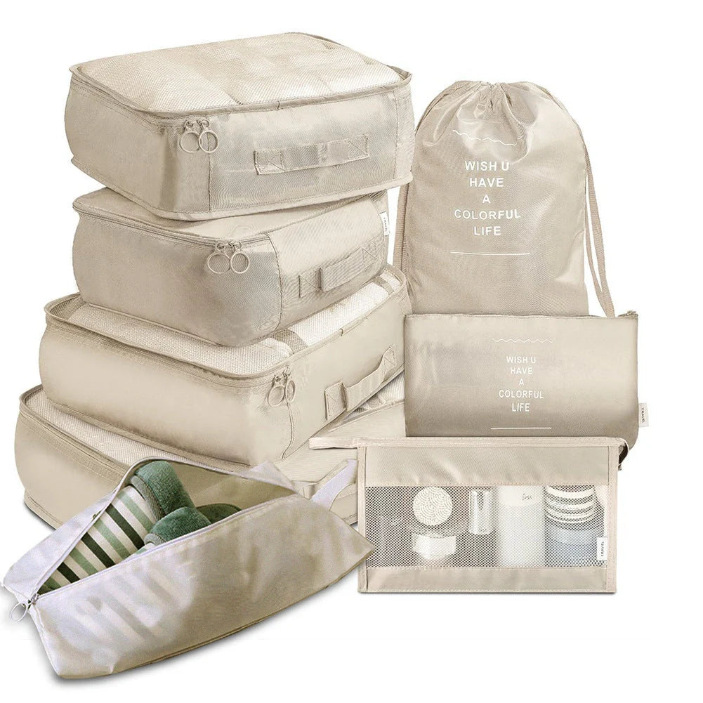 8-piece set luggage divider bag for travel storage and organisation