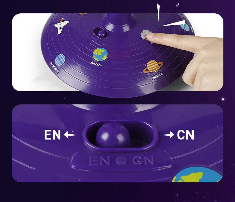 Interstellar LED Sky Projector displaying captivating solar system projections with rotating display and voice control features