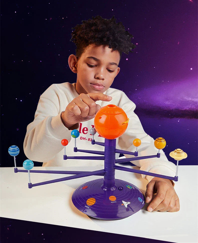 Interstellar LED Sky Projector displaying captivating solar system projections with rotating display and voice control features