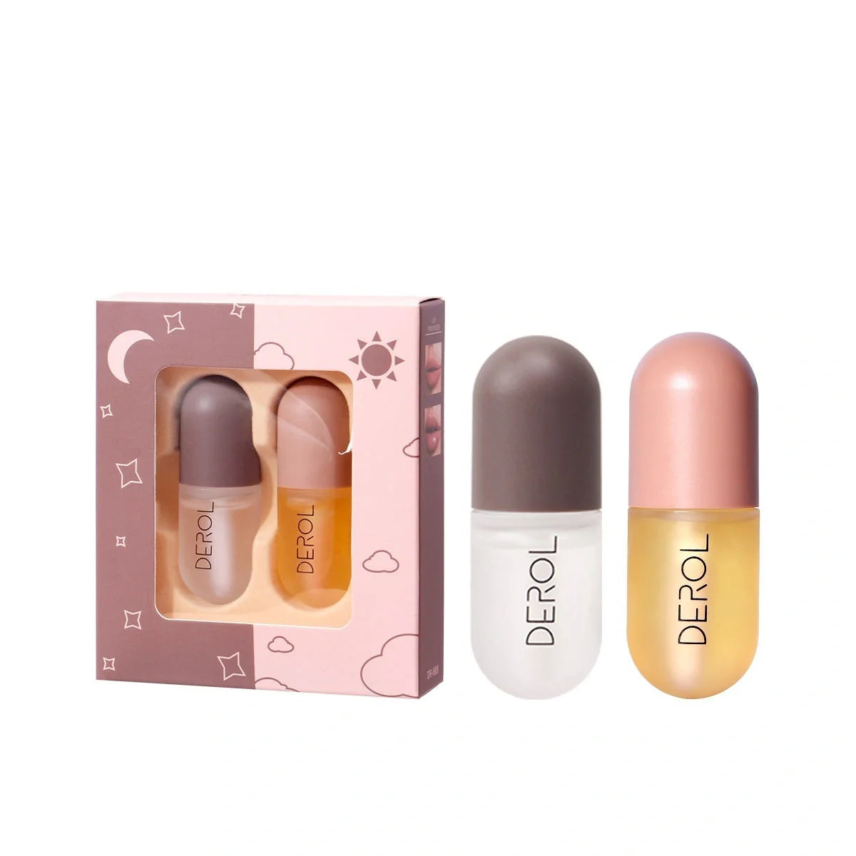 Day Night Instant Volume Lip Plumper Oil in light yellow for hydration and repair