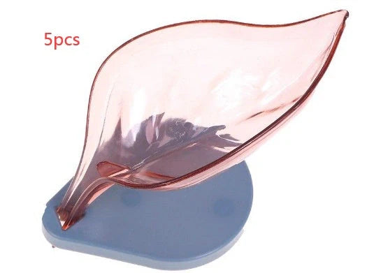 ABS suction cup soap holder and sponge drain box in various colours for kitchen organisation