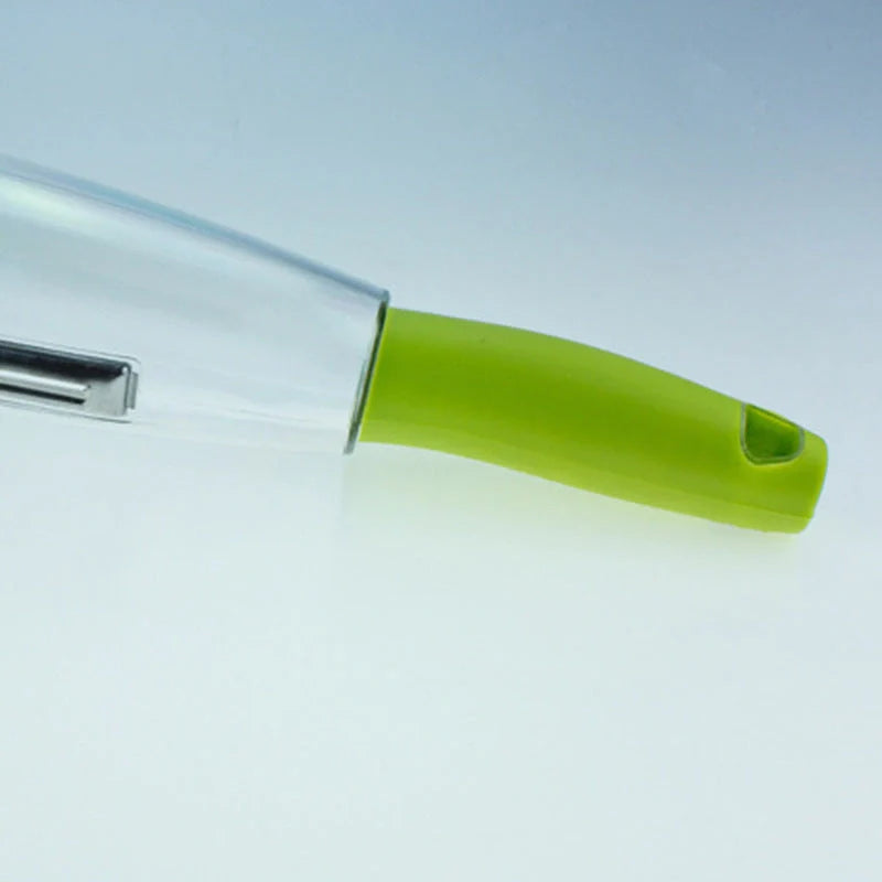 Stainless steel peeler with built-in rubbish bin for clean kitchen peeling