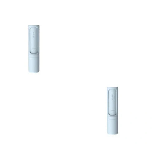 Rotating cylinder electrostatic pet hair remover brush in white, blue, green, and pink