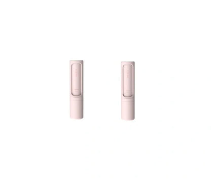 Rotating cylinder electrostatic pet hair remover brush in white, blue, green, and pink