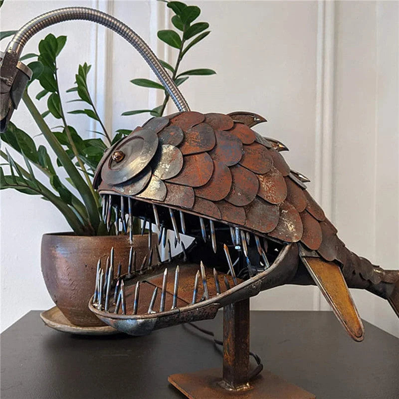 Anglerfish Lamp floor-standing retro art table lamp with flexible head
