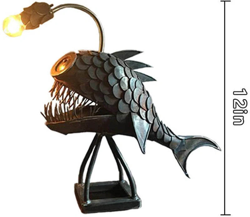 Anglerfish Lamp floor-standing retro art table lamp with flexible head