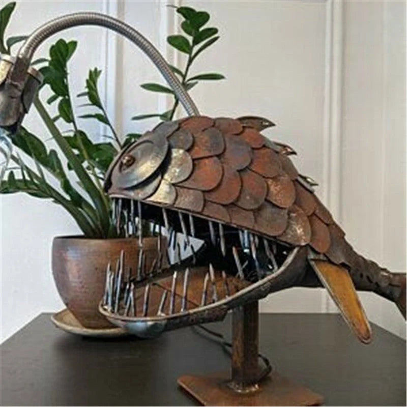 Anglerfish Lamp floor-standing retro art table lamp with flexible head