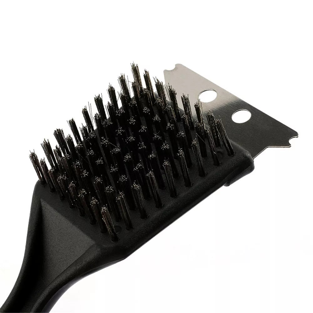 Steel wire BBQ cleaning brush with shovel combo for efficient grill maintenance
