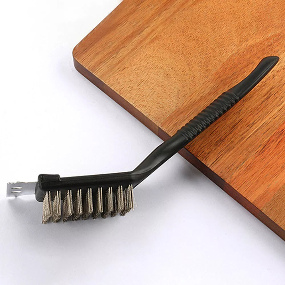 Steel wire BBQ cleaning brush with shovel combo for efficient grill maintenance