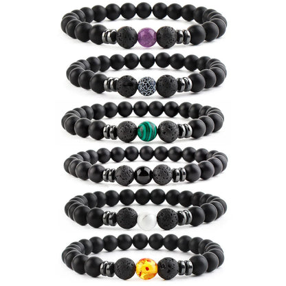 8mm stone beads seven chakra yoga beaded bracelet in various colours
