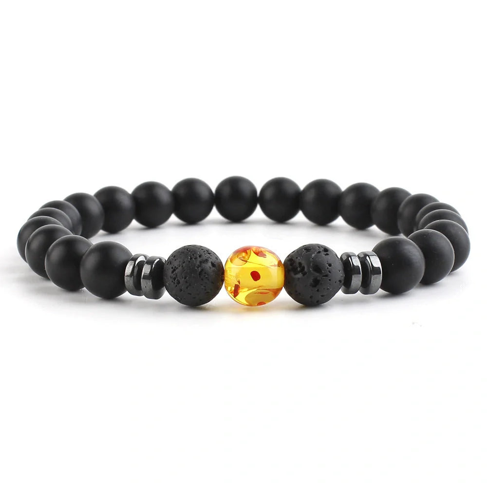 8mm stone beads seven chakra yoga beaded bracelet in various colours