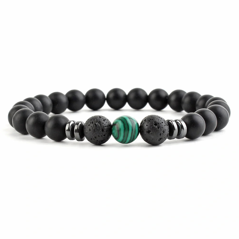 8mm stone beads seven chakra yoga beaded bracelet in various colours
