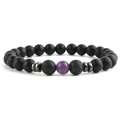 8mm stone beads seven chakra yoga beaded bracelet in various colours