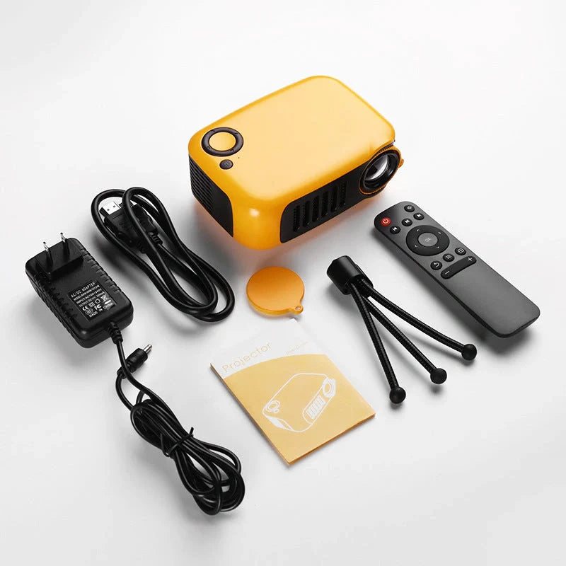 A2000 Mini Portable Smart Projector with 1080P HD support and 600 lumens brightness