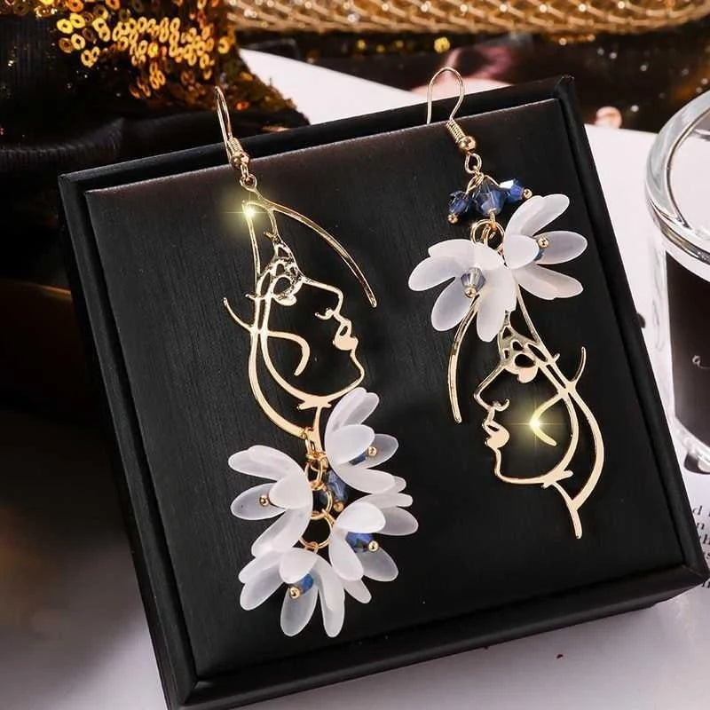Wild Red Rose Rhinestone Tassel Earrings with 85mm length and electroplated alloy construction
