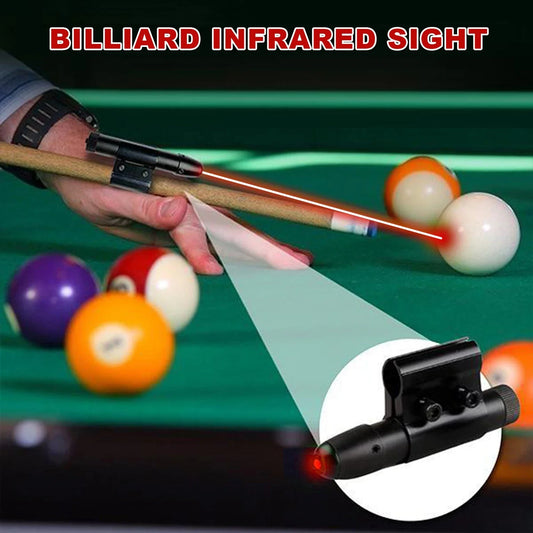 Precision Billiard Trainer with infrared laser sight for improving aim and accuracy in pool and snooker