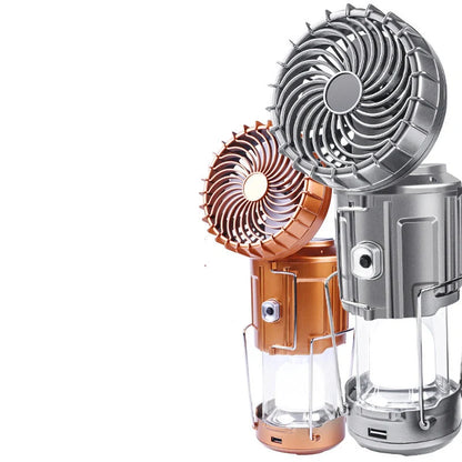 Solar Electric Fan with Waterproof Panel for Outdoor Camping