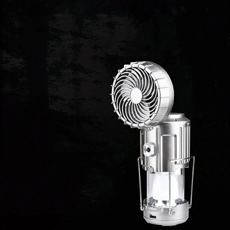 Solar Electric Fan with Waterproof Panel for Outdoor Camping