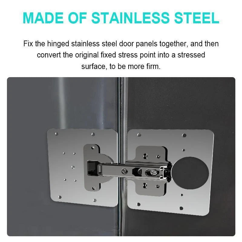 Stainless steel hinge repair installation device for furniture restoration