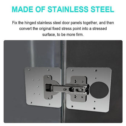Stainless steel hinge repair installation device for furniture restoration