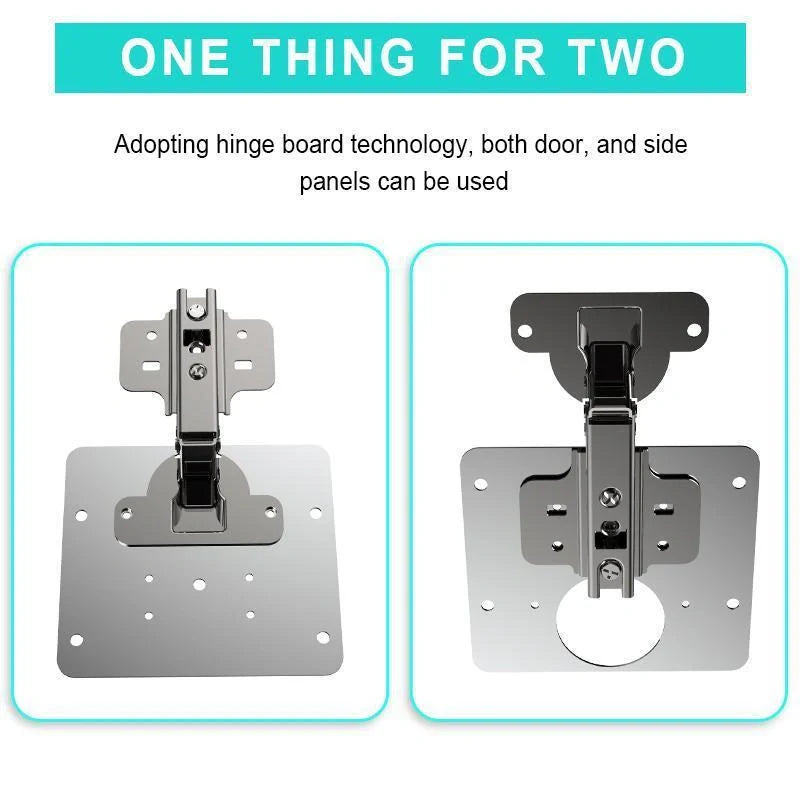 Stainless steel hinge repair installation device for furniture restoration