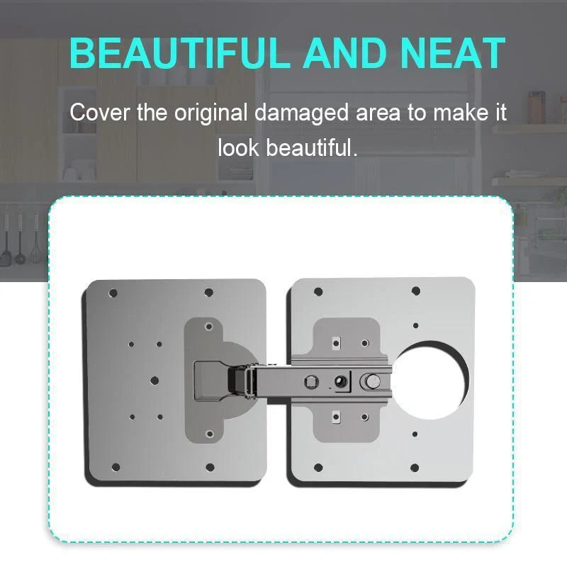 Stainless steel hinge repair installation device for furniture restoration