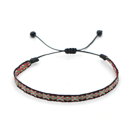 Handcrafted bohemian bracelet with ethnic flair, featuring premium Miyuki DB beads and traditional weaving techniques